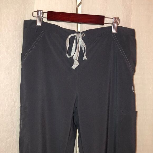 UP SP Charcoal Gray Drawstring Scrub Pants - Picture 3 of 14